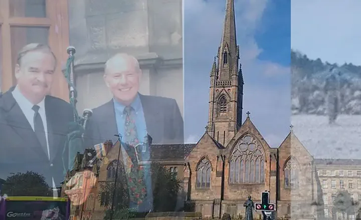 Bagpiper Vincent Robinson and Michael McManus